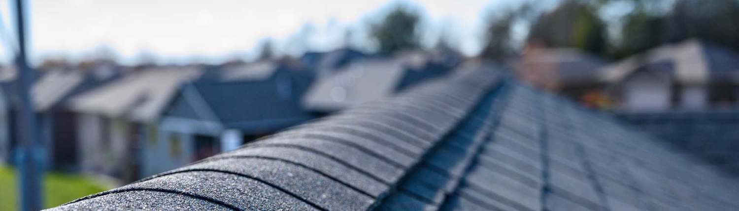 asphalt shingles on a residential roof